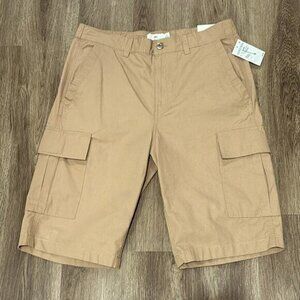 Cargo Shorts men’s BP Small Tan Front Side Pockets 2 Side Velcro Pockets Outdoor